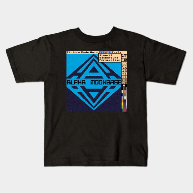 Amiga Deluxe Paint Kids T-Shirt by haunteddata